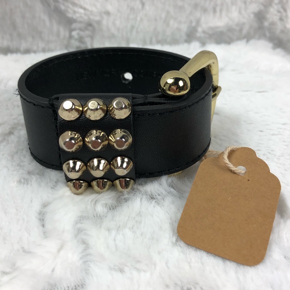 Buckle Up Boutique Leather Belt Spike Bracelet - Picture 4 of 5